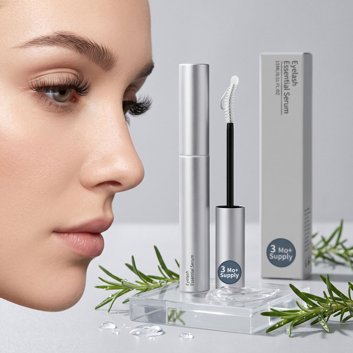 Lightweight Hydrating Lash Conditioning Serum, Gentle Formula for Silky Looking Lashes