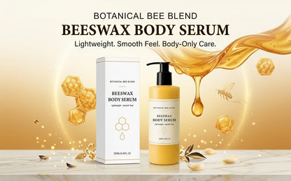 Beeswax Body Serum, Botanical Bee Blend, Lightweight Non-Greasy Moisturizing Serum for Arms Legs & Full Body, 250ml