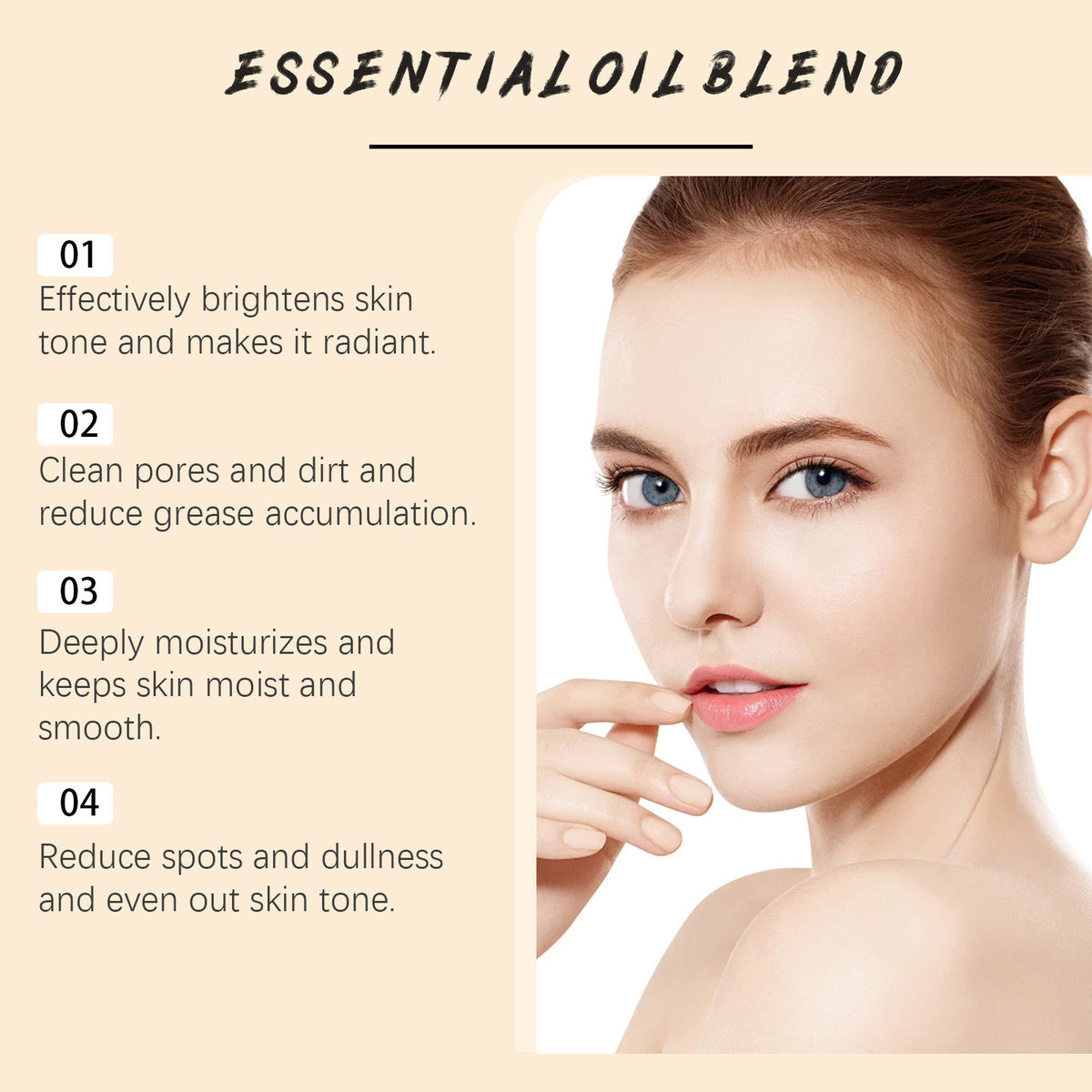 Castor Oil Essential Oil Blend Under Eye Roller, Nourishing Roll-On Serum for Hydrating & Smoothing Under-Eye Skin, 10ml