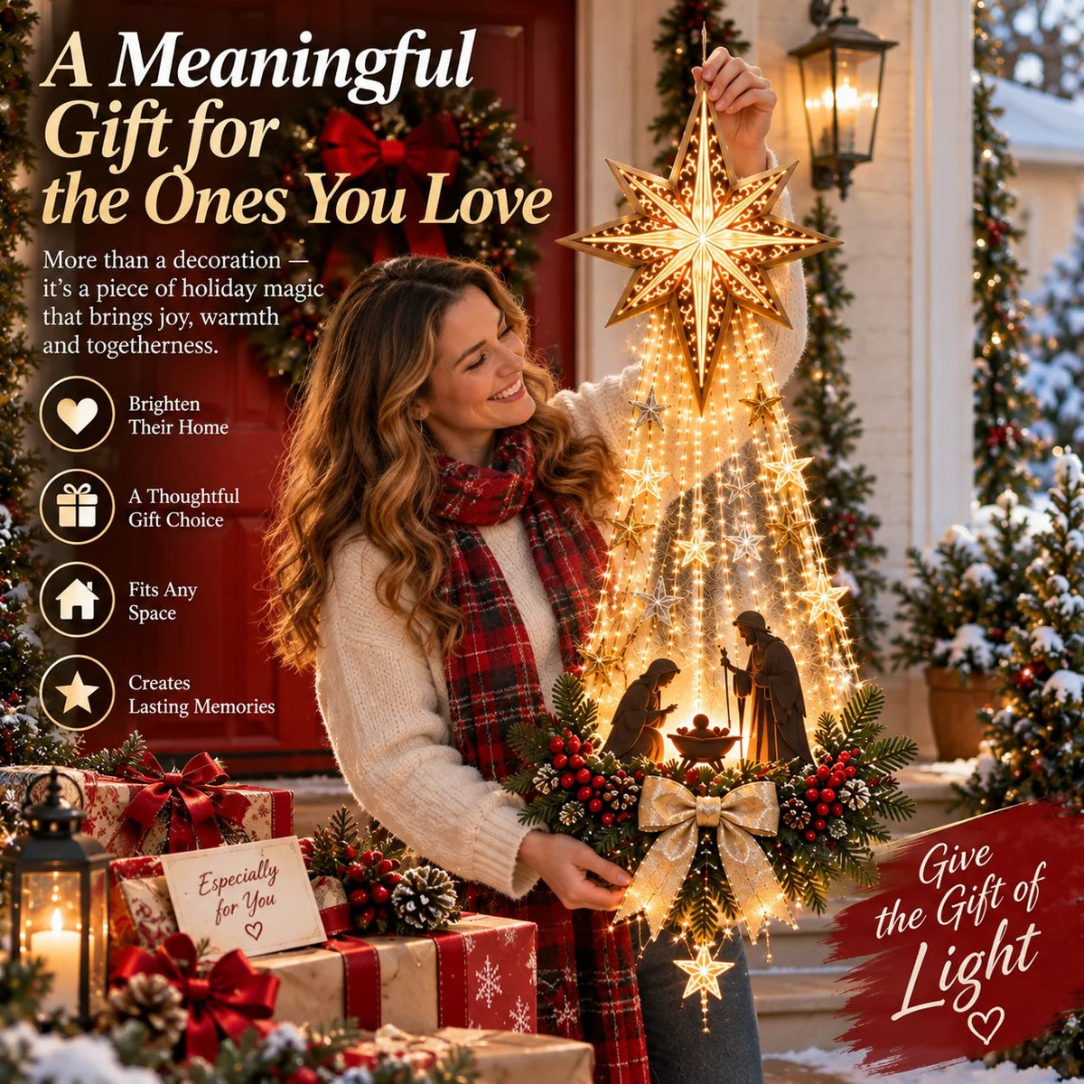 ✨Last Day 50% OFF✨✝️– Lighted Bethlehem Star Christmas Wall & Porch Decor