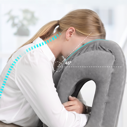 🌬️✈️😴 Portable Inflatable Ergonomic Travel Pillow: Enjoy a comfortable sleep anytime, anywhere 🧳💤
