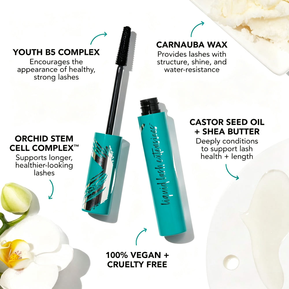 Tubing Extensions Mascara, Smudge-Resistant & Flake-Free, Buildable Lash Length Eye Makeup