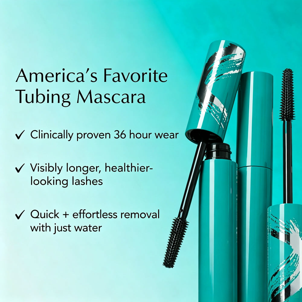 Tubing Extensions Mascara, Smudge-Resistant & Flake-Free, Buildable Lash Length Eye Makeup