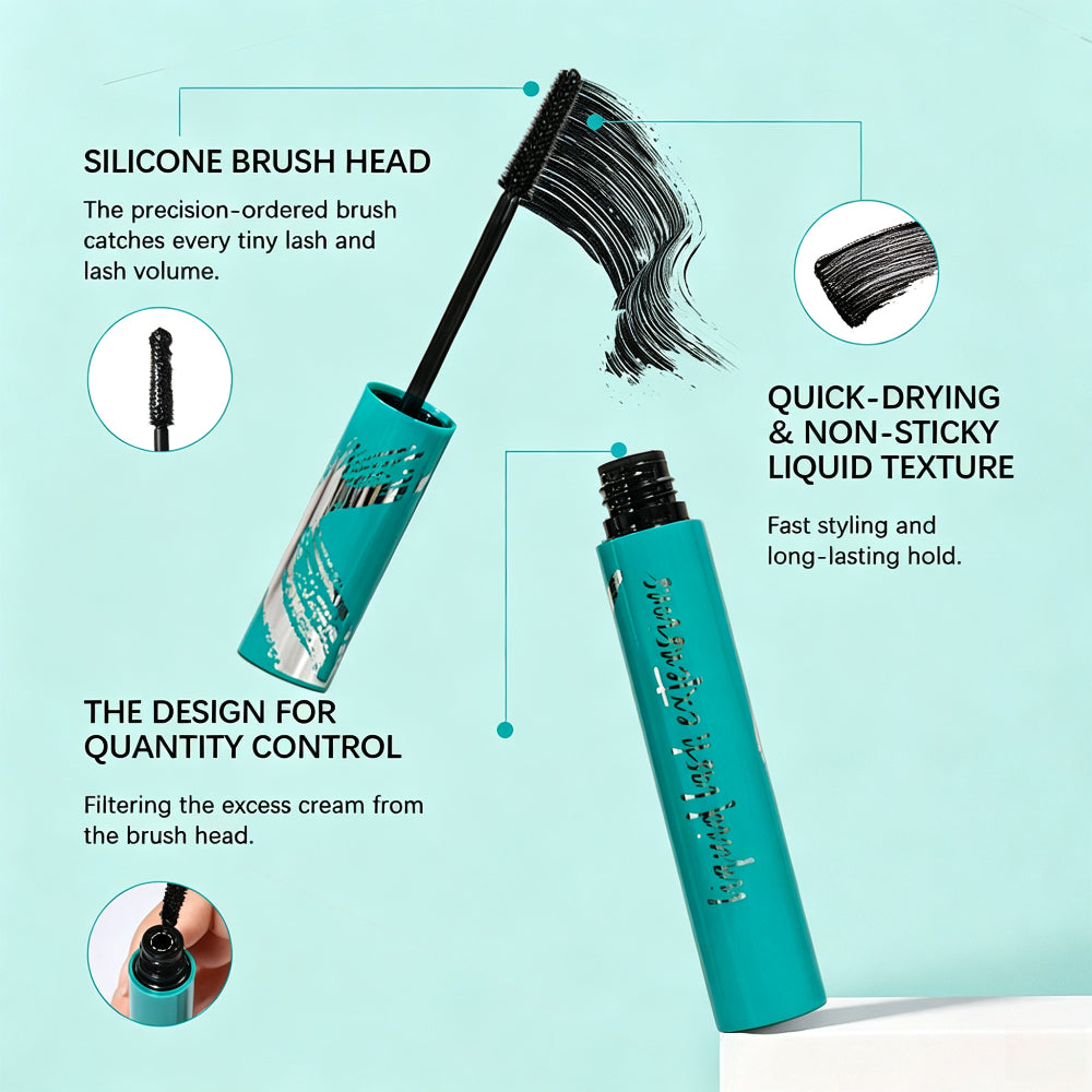 Tubing Extensions Mascara, Smudge-Resistant & Flake-Free, Buildable Lash Length Eye Makeup
