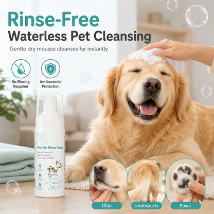 No-Rinse Pet Cleaning Mousse for Cats and Dogs🔥
