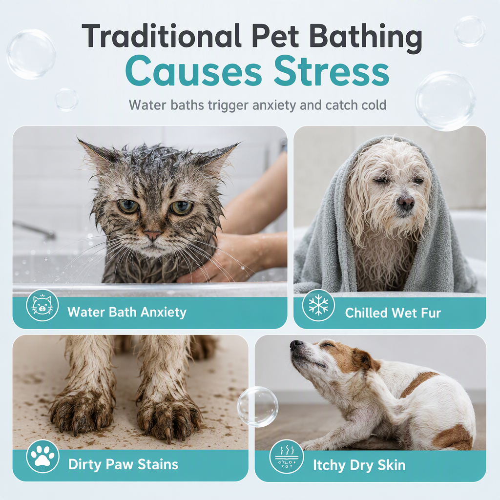No-Rinse Pet Cleaning Mousse for Cats and Dogs🔥